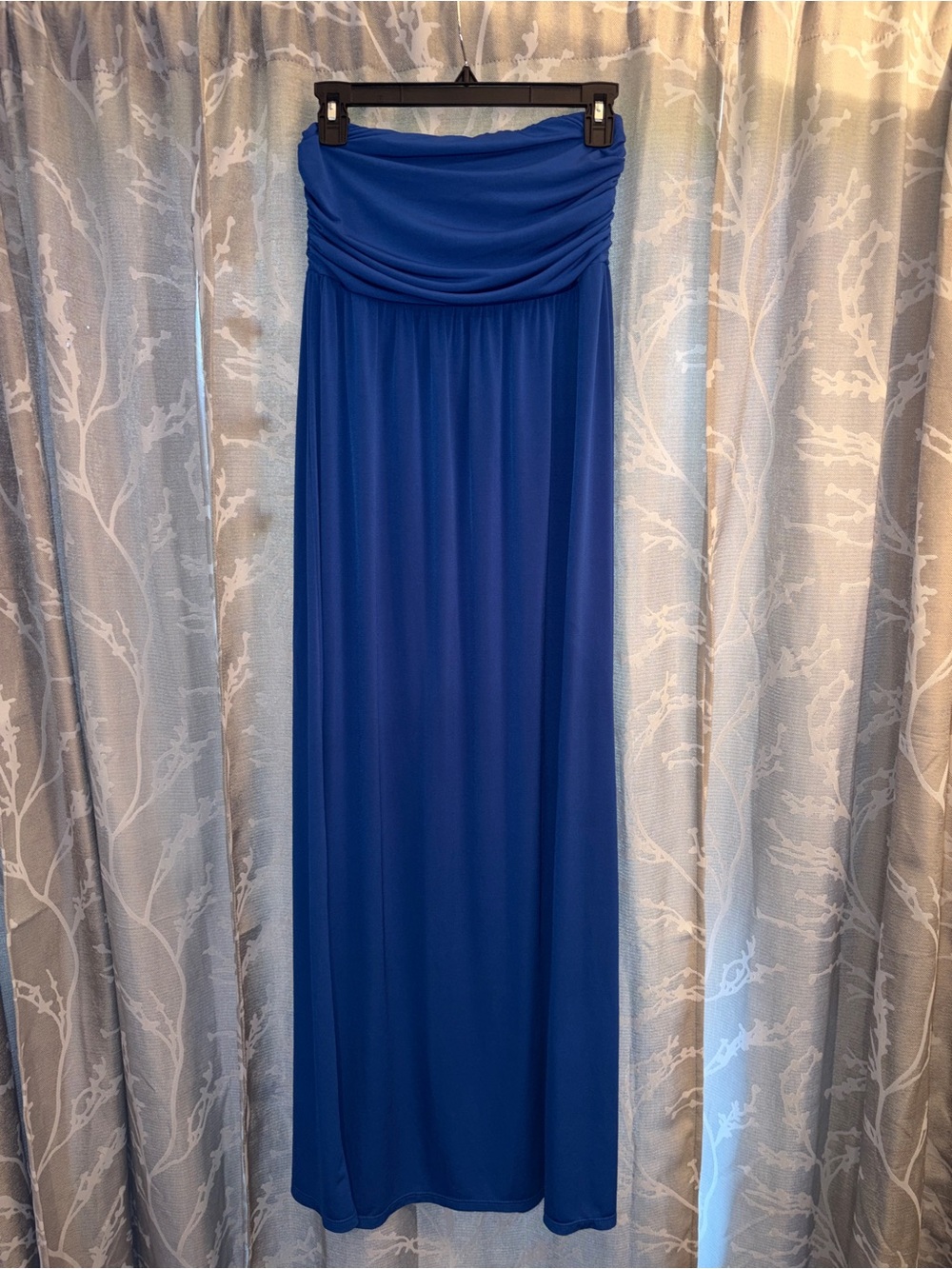 Boston Proper Strapless Maxi in Cobalt Blue